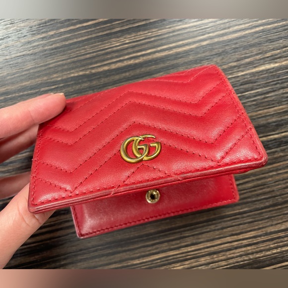 Gucci Red GG Marmont wallet - Picture 3 of 9
